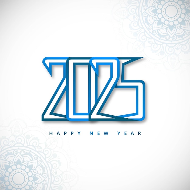 Happy New Year 2025 Text Design – Free Download