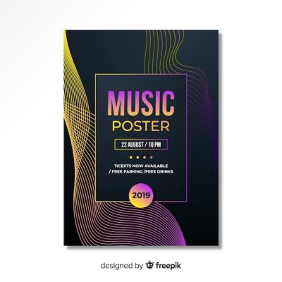 Abstract Electronic Music Poster Template – Free Download