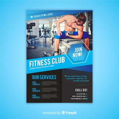 Gym Flyer Template – Download Free Stock Photo