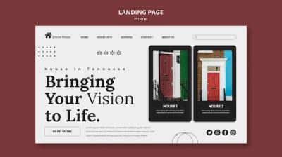 Flat Design Home Template – Free Download