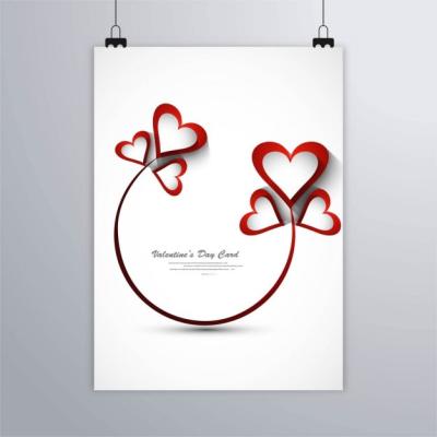 White Poster with Hearts – Free Download, Free Stock Photo