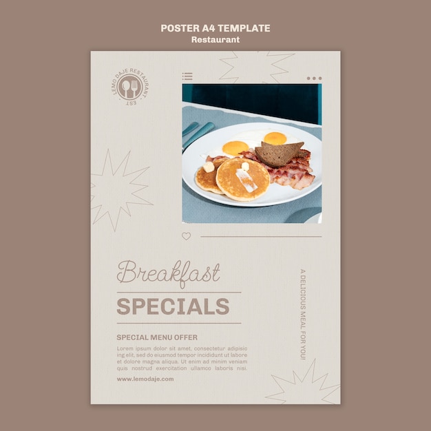 Restaurant Flyer Template Design – Free Download