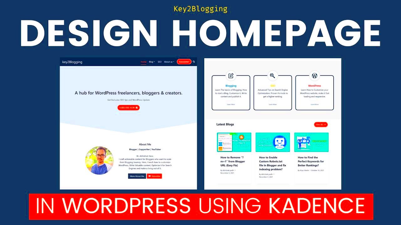 How to Create a Custom Homepage in WordPress   Kadence Theme Tutorial 