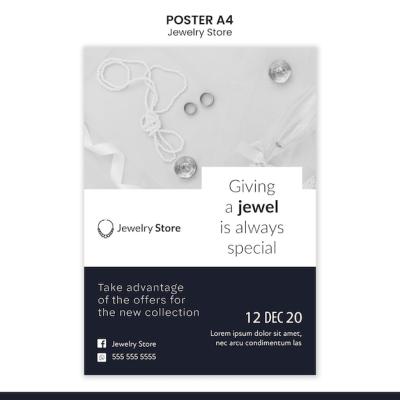 Jewelry Concept Poster Template – Free Download