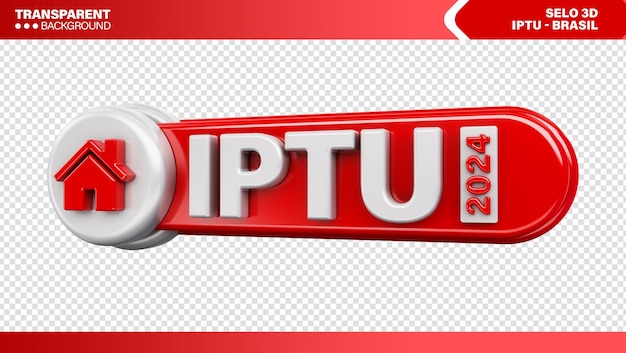 3D Stamp Logo for Residential Tax Brazil IPTU of Houses and Apartments – Free Download