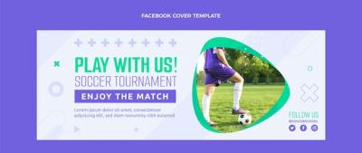 Hand Drawn Soccer Facebook Cover Template – Free Download