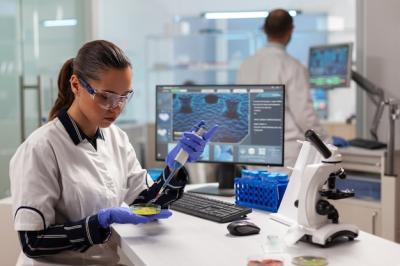 Clinical Experiment by Doctor Scientist with Micropipette – Free Download