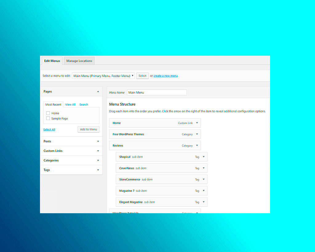 Beginners Guide  How to create menu in WordPress
