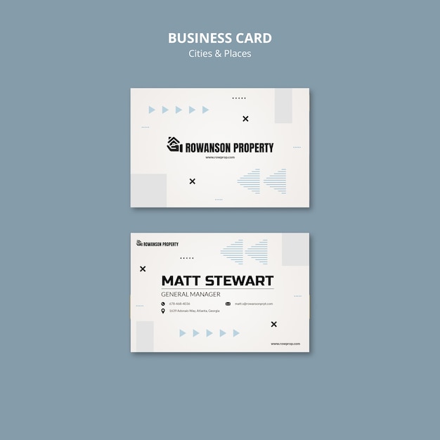 Flat Design Cities and Places Template – Free Download