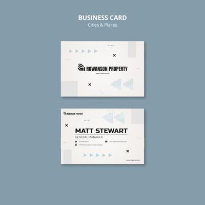 Flat Design Cities and Places Template – Free Download