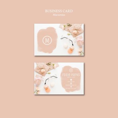 Macarons Business Card Template Theme – Free Download