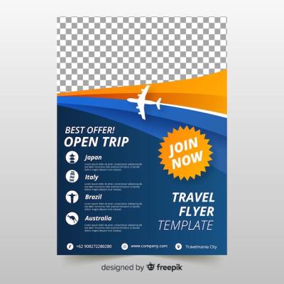 Travel Flyer Template – Free Download, Download Free Stock Photo