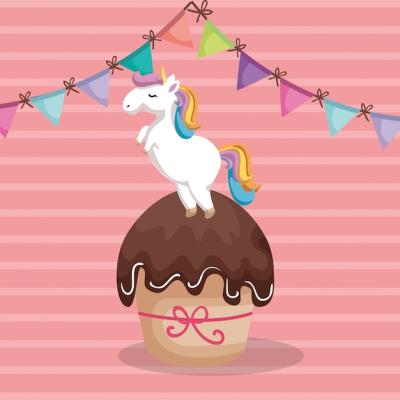 Sweet and Delicious Unicorn Cupcake – Free Download
