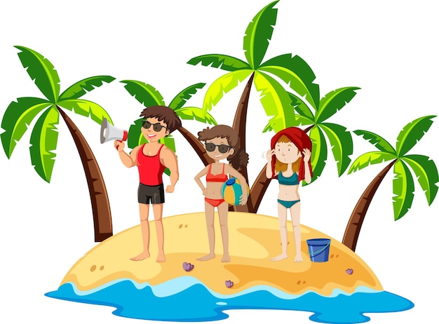 People Enjoying a Day on the Beach – Free Download