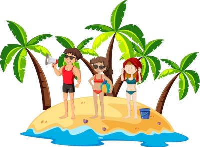 People Enjoying a Day on the Beach – Free Download