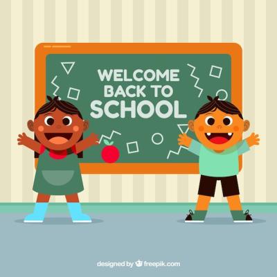 Back to School Background Featuring Kids – Free Download
