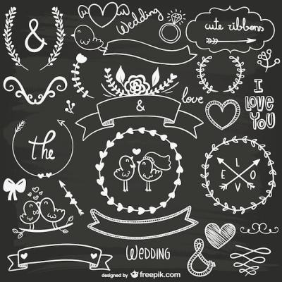Charming Black and White Cute Ornaments – Download Free Stock Photo