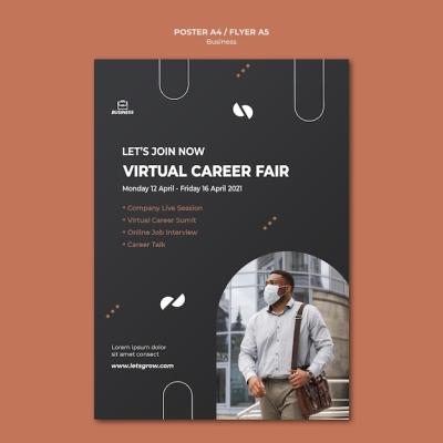 Professional Business Print Template Featuring Photo – Free Download