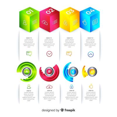 Colorful Infographic Steps Vector Template – Free Download