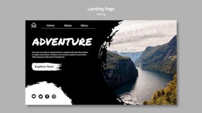 Hiking Concept Landing Page Template – Free Download