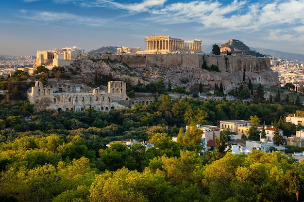 Scenic Panoramic View of Acropolis in Athens at Sunrise – Free Stock Photo Download