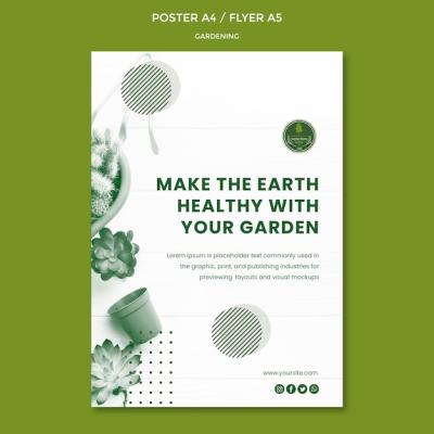 Gardening Poster Template – Free Download