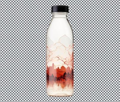Beautiful Ramadan Water Bottle Isolated on Transparent Background – Free Download