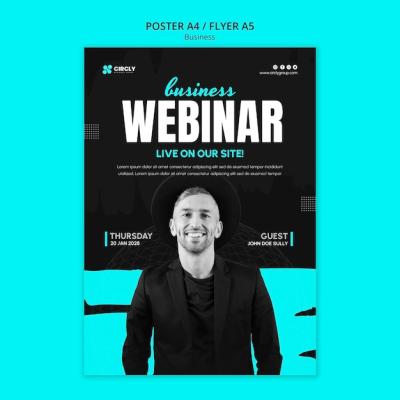 Business Strategy Poster Template – Download Free Stock Photo