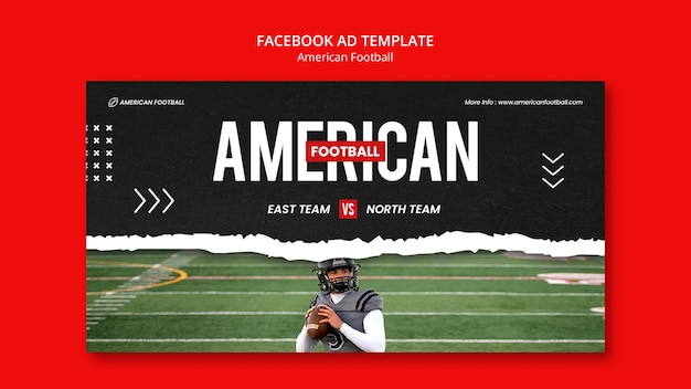 American Football Facebook Template – Free Download