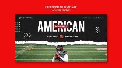 American Football Facebook Template – Free Download