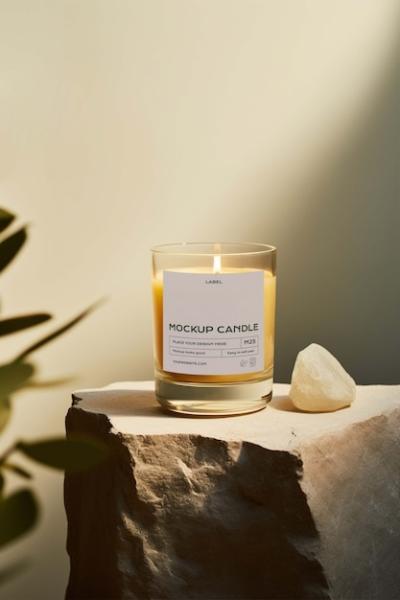 Candle Packaging Mockup Design – Free Download