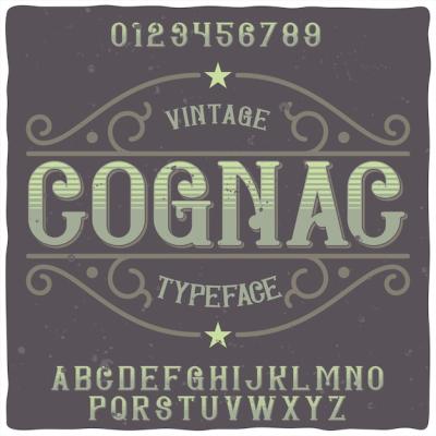 Original Label Typeface “Cognac” – Free Stock Photo, Download Free