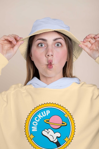 Shirt Mock-Up Featuring a Woman – Free Download