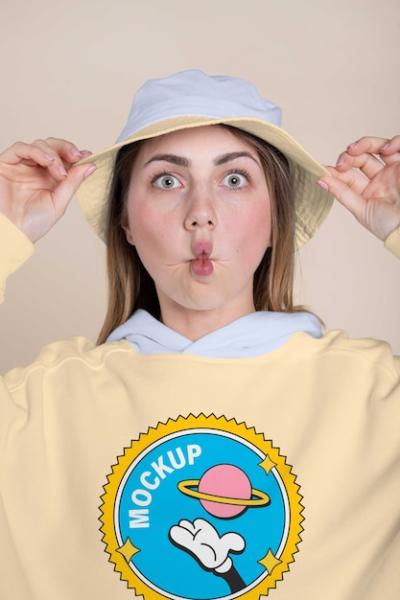 Shirt Mock-Up Featuring a Woman – Free Download