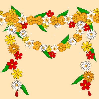 Hand Drawn Ugadi Garland Illustration – Free Download