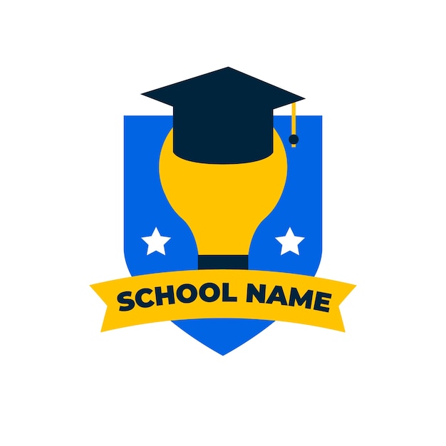 Hand Drawn High School Logo Design – Free to Download