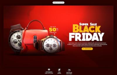 Black Friday Super Sale Web Banner Template – Free Download