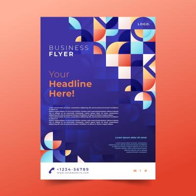 Gradient Mosaic Flyer Design – Free Download