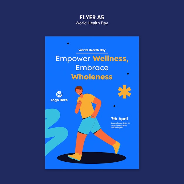 World Health Day Celebration Poster Template for Free Download