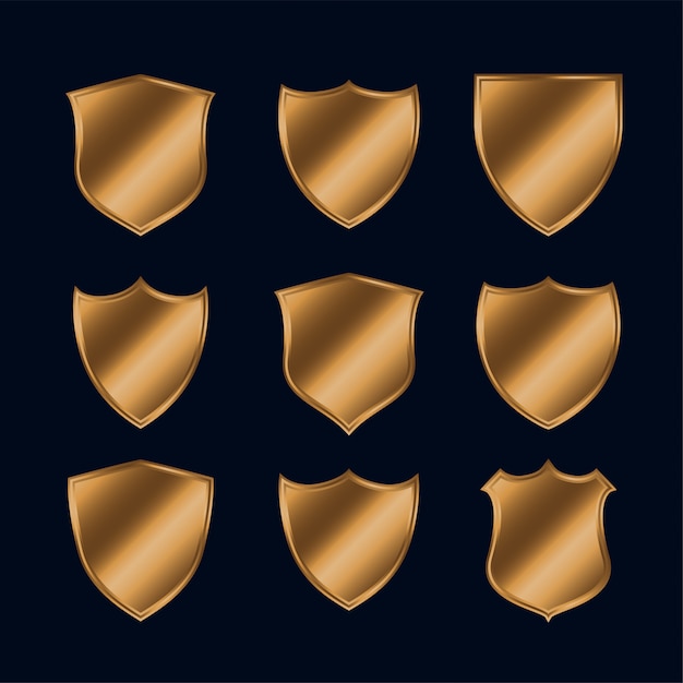 Shiny Gold Police Shield Set – Free Download