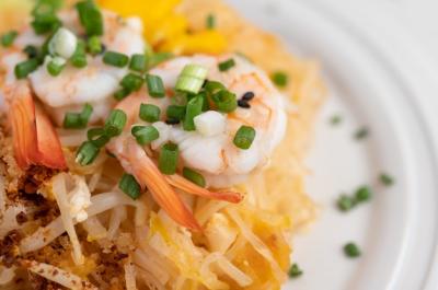 Fresh Shrimp Pad Thai on a White Plate – Free Stock Photo, Download Free