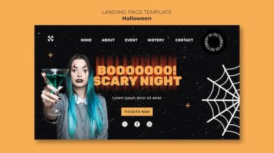 Halloween Celebration Landing Page – Free Download