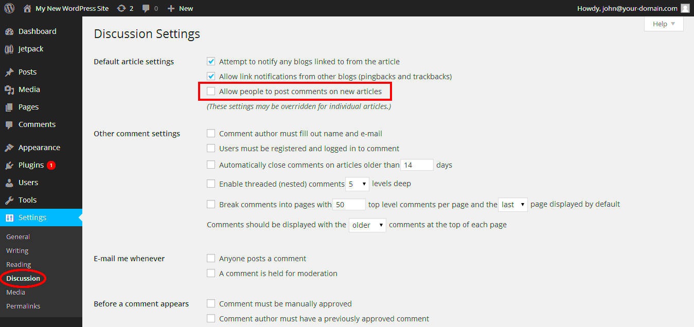 WordPress How to Enable or Disable Comments  Globat