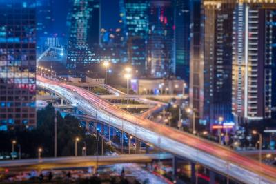 Blurred Traffic Light Trails on Road – Free Stock Photo Download
