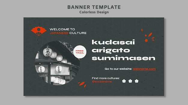 Colorless Design Banner Template – Free Download
