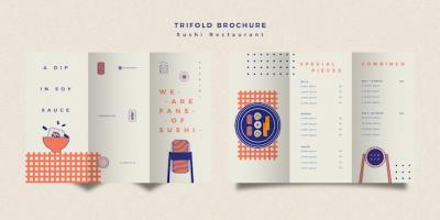 Sushi Restaurant Brochure Template – Download Free Stock Photo