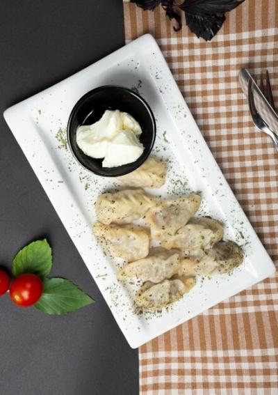 Dumplings Served with Sour Cream – Free Stock Photo for Download