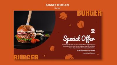 Burger Banner Template – Free Download