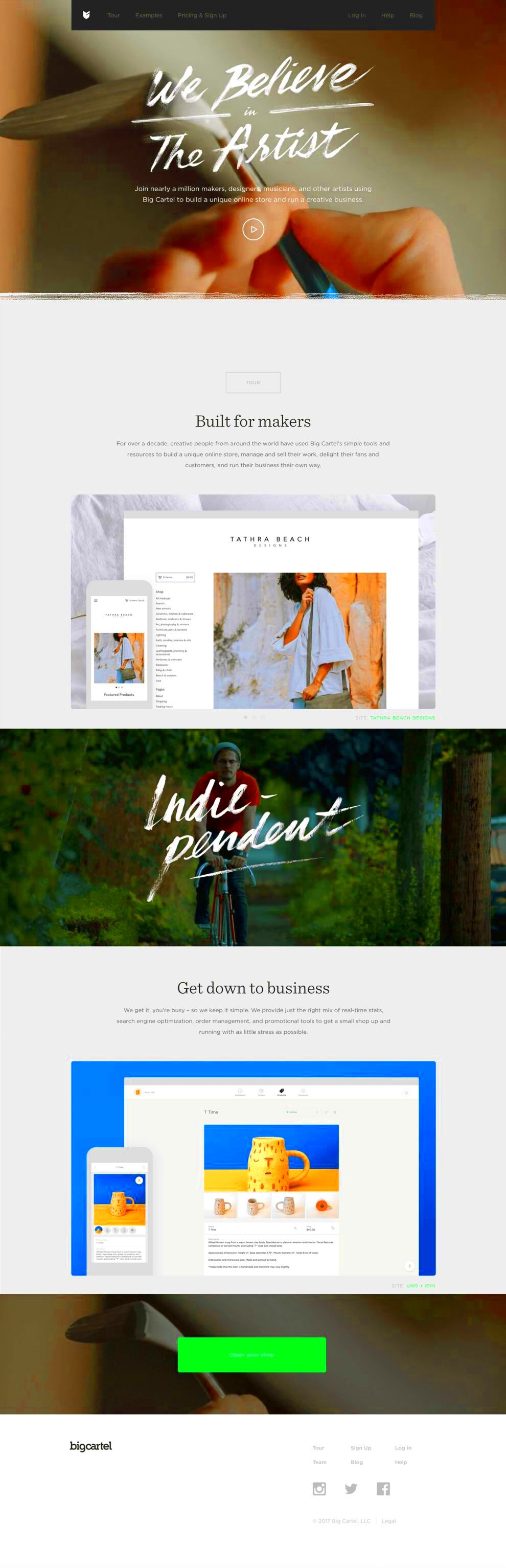 Big Cartel Website Templates