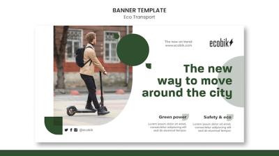 Eco Transport Banner Template – Download Free Stock Photo